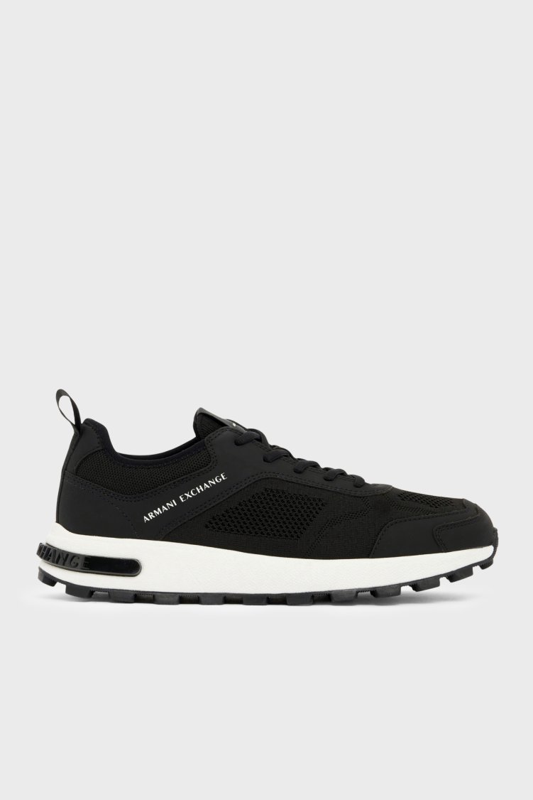 Armani Exchange Logolu Sneaker Erkek Ayakkabı XM003611 AF29101 UC001 Siyah - Armani Exchange