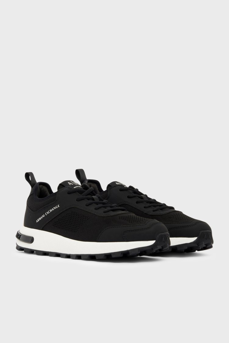 Armani Exchange Logolu Sneaker Erkek Ayakkabı XM003611 AF29101 UC001 Siyah - Armani Exchange (1)