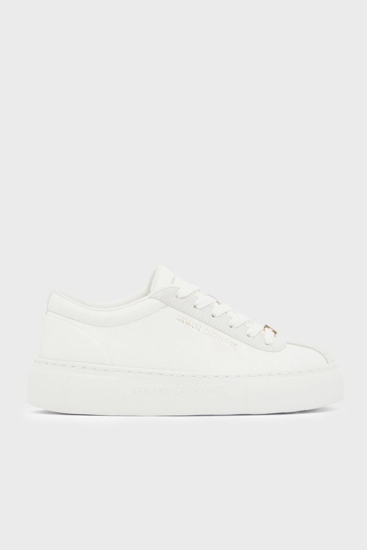 Armani Exchange Logolu Sneaker Kadın Ayakkabı XW003065 AF28674 U0011 Beyaz - Armani Exchange