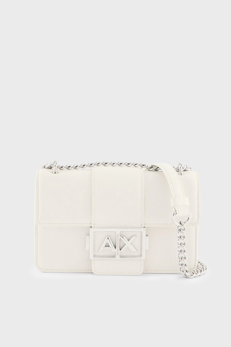Armani Exchange Logolu Zincir Askılı Bayan Çanta XW000071 AF12039 U0011 BEYAZ - Armani Exchange