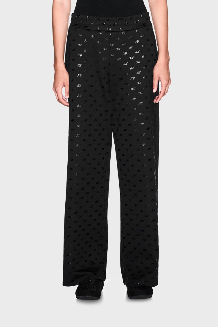 Armani Exchange Pamuk Karışımlı Logolu Kadın Pantolon XW002749 AF24095 FC241 Siyah - Armani Exchange