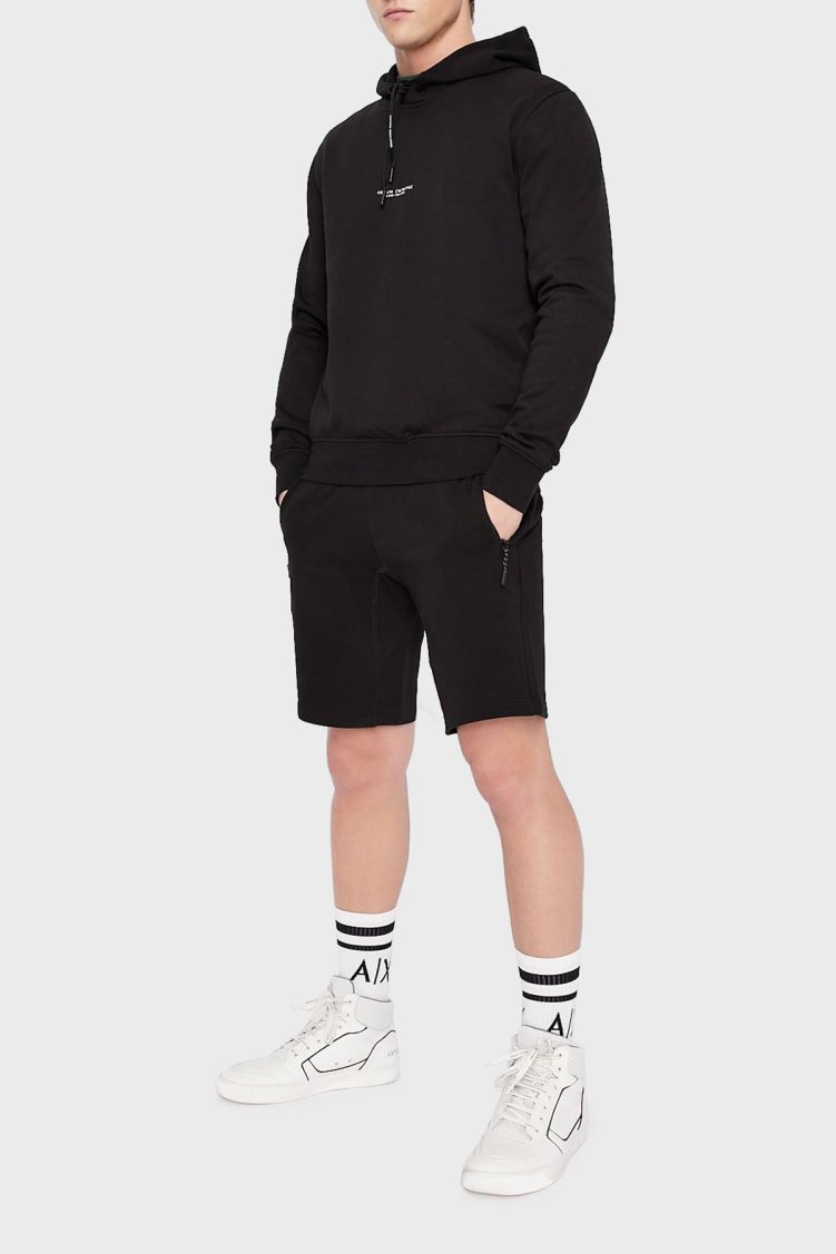 Armani Exchange Pamuklu Cepli Regular Fit Erkek Bermuda 8NZS75 ZJKRZ 1200 SİYAH - Armani Exchange (1)