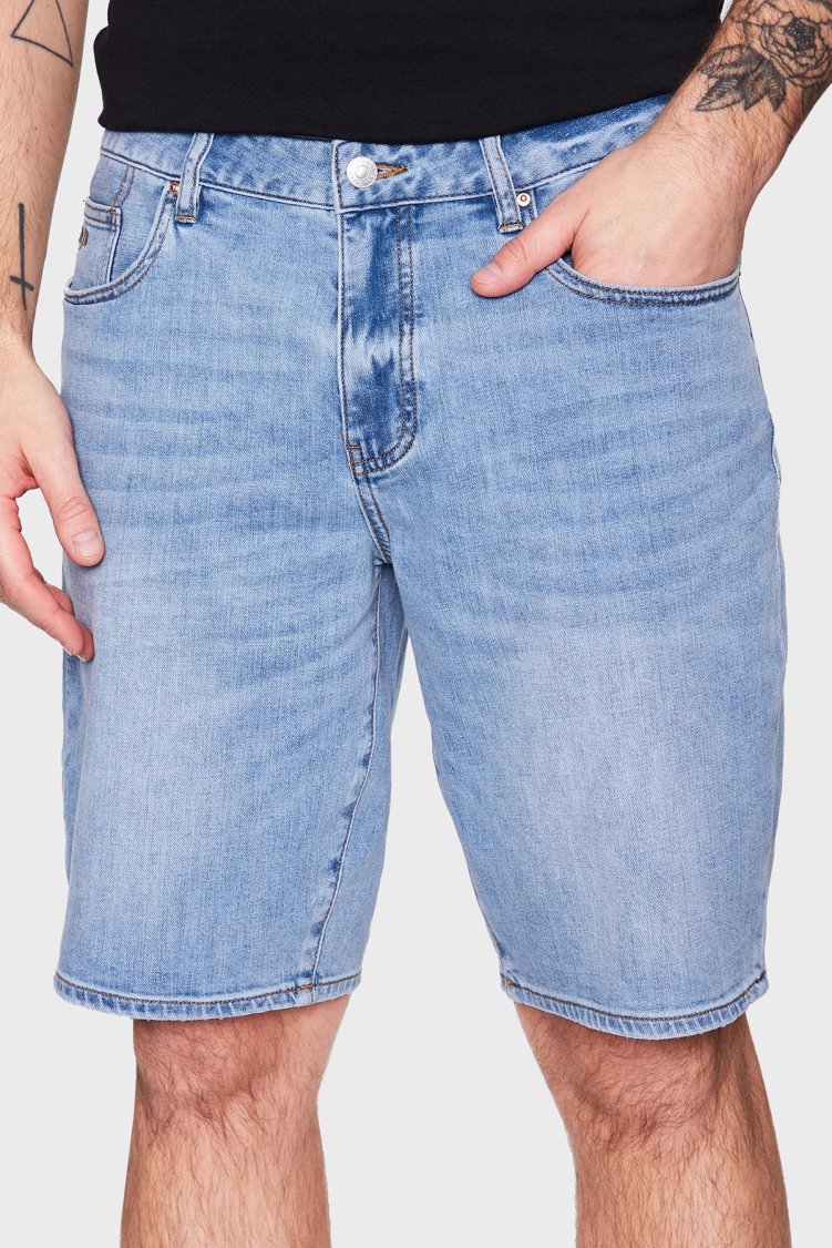 Armani Exchange Pamuklu Esnek Slim Fit Denim Erkek Bermuda 3RZJ65 Z3UGZ 1500 LACİVERT - Armani Exchange