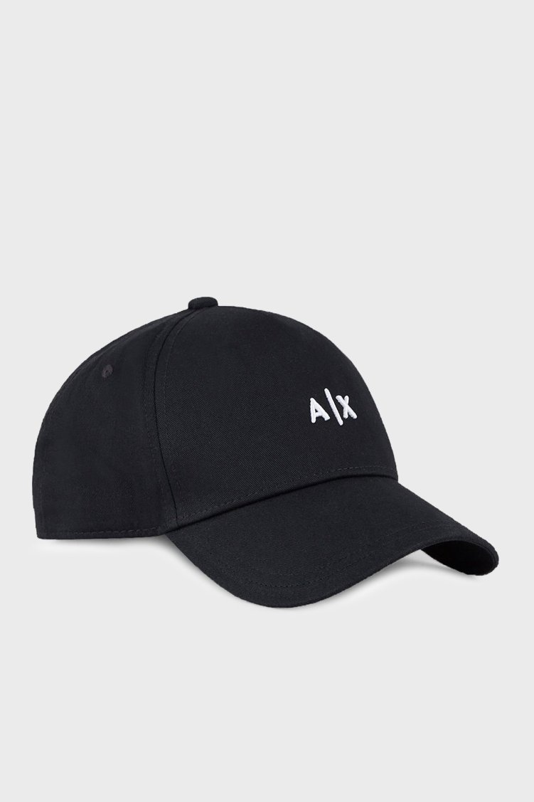 Armani Exchange Pamuklu Logo Detaylı Erkek Şapka 954112 CC571 00121 SİYAH-BEYAZ - Armani Exchange