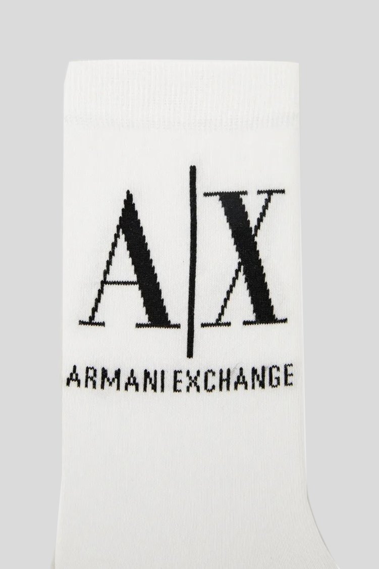 Armani Exchange Pamuklu Logolu Kadın Çorap 946020 CC401 00010 BEYAZ - Armani Exchange (1)