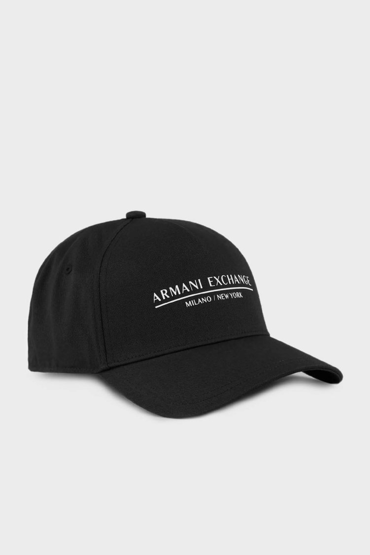 Armani Exchange Pamuklu Logolu Erkek Şapka 954202 CC150 00020 SİYAH - Armani Exchange