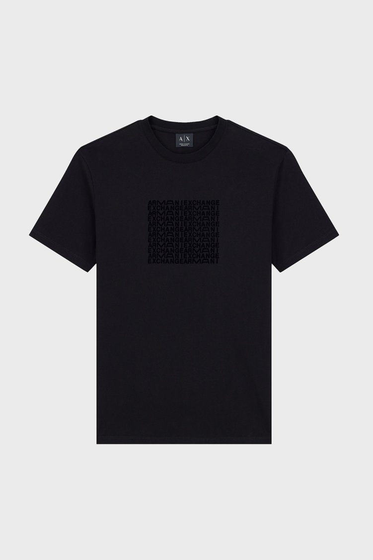 Armani Exchange Pamuklu Logolu Regular Fit Bisiklet Yaka Erkek T Shirt XM003044 AF21323 UC001 Siyah - Armani Exchange (1)