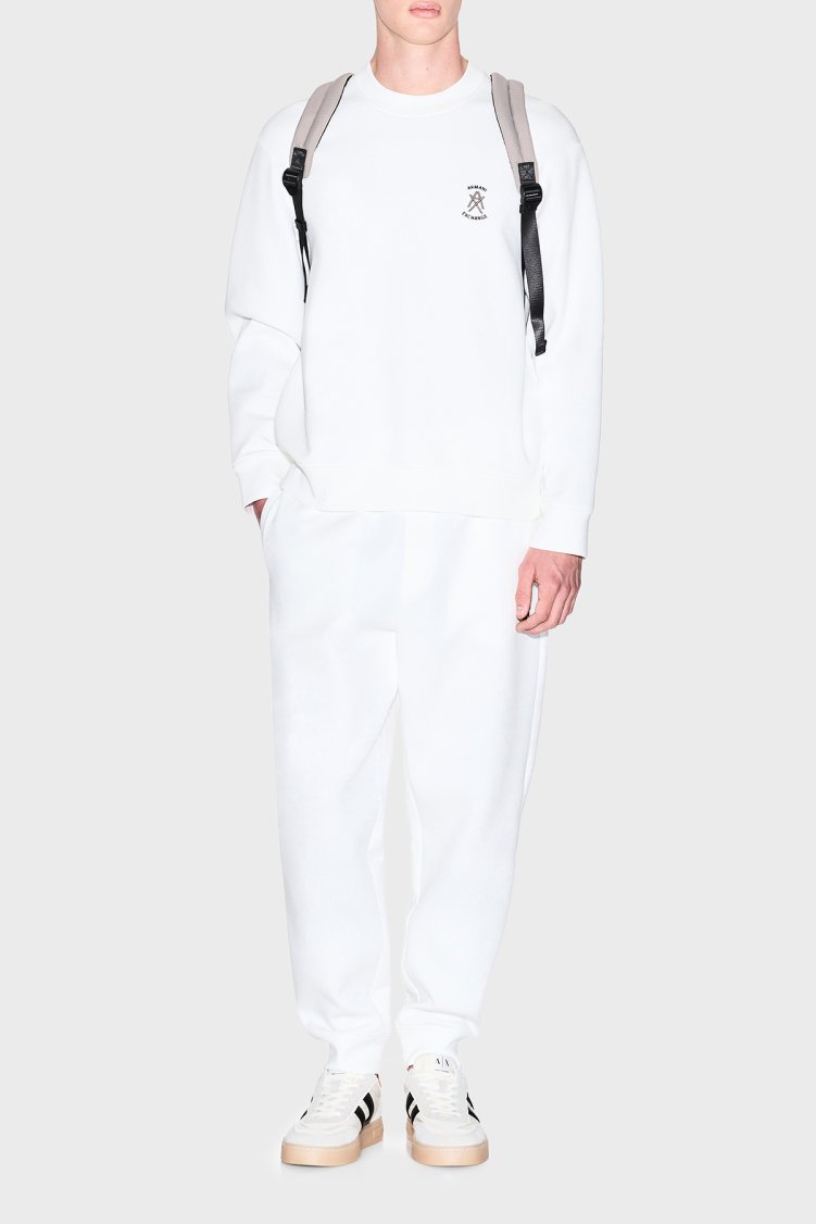 Armani Exchange Pamuklu Normal Bel Lastikli Paça Jogger Erkek Pantolon XM001778 AF10818 U0009 BEYAZ - Armani Exchange (1)