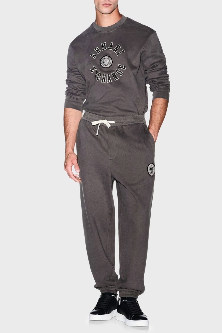 Armani Exchange Pamuklu Regular Fit Bisiklet Yaka Erkek Sweat XM002913 AF26047 U6125 Kahve - Armani Exchange (1)