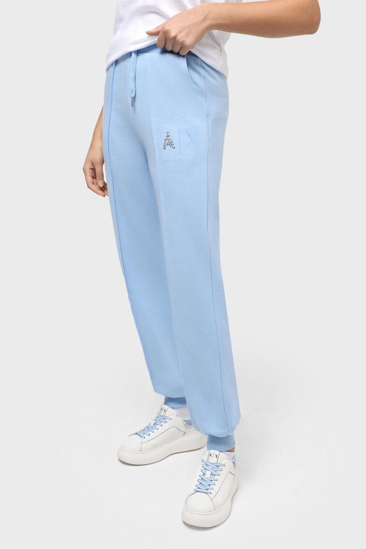 Armani Exchange Pamuklu Regular Fit Jogger Kadın Pantolon 3DYP75 YJFEZ 15DD MAVİ - Armani Exchange