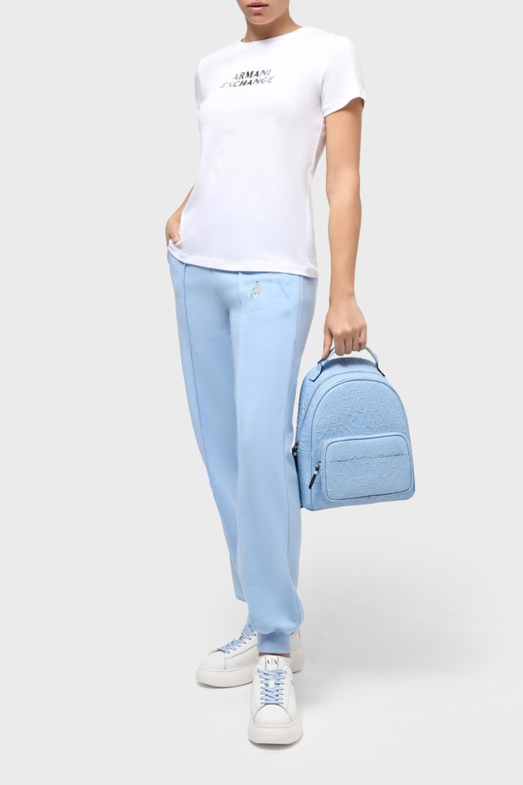 Armani Exchange Pamuklu Regular Fit Jogger Kadın Pantolon 3DYP75 YJFEZ 15DD MAVİ - Armani Exchange (1)