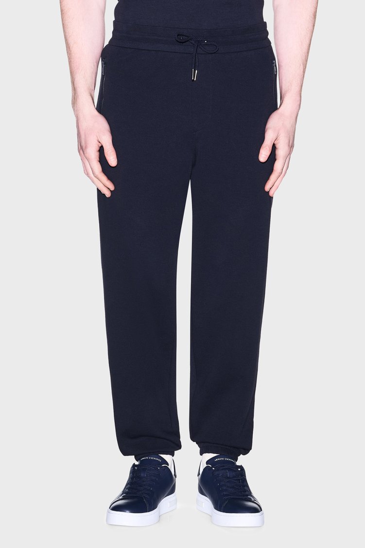 Armani Exchange Pamuklu Regular Fit Lastikli Paça Jogger Erkek Pantolon XM002353 AF21869 UB101 Lacivert - Armani Exchange