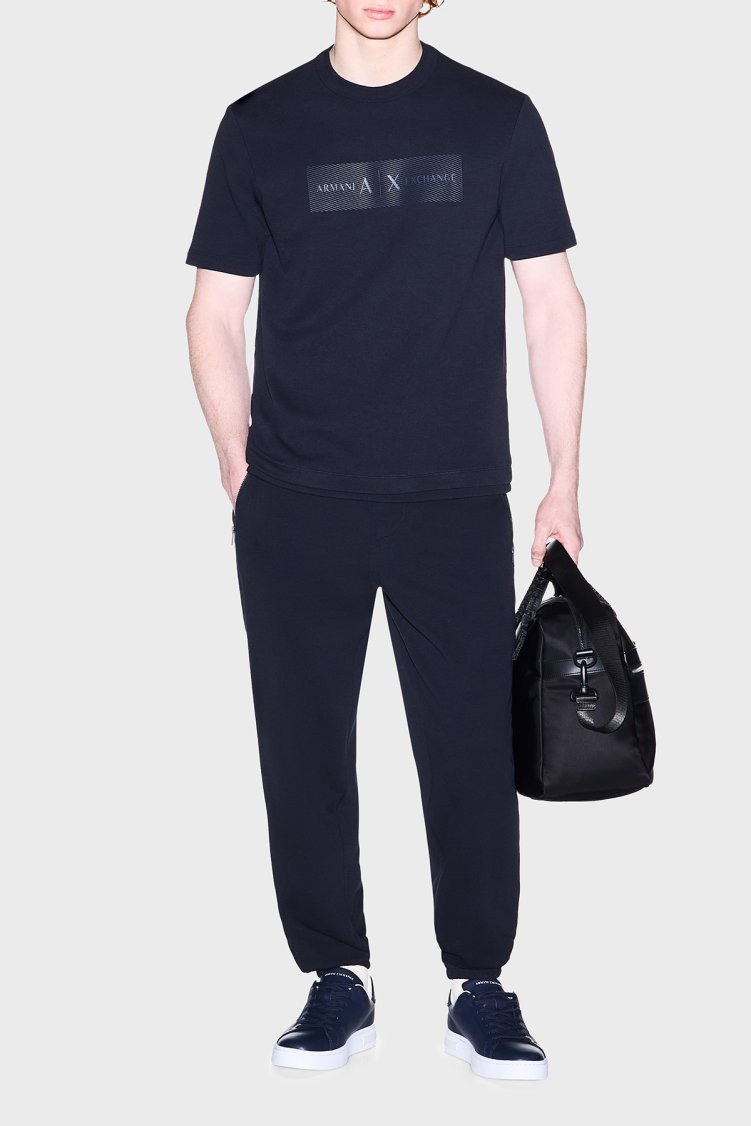 Armani Exchange Pamuklu Regular Fit Lastikli Paça Jogger Erkek Pantolon XM002353 AF21869 UB101 Lacivert - Armani Exchange (1)
