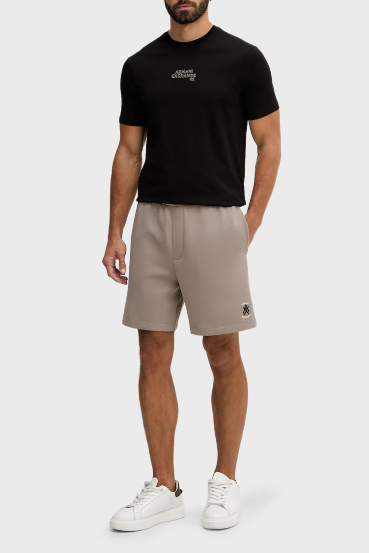 Armani Exchange Pamuklu Regular Fit Logo Detaylı Normal Bel Erkek Şort XM001773 AF10818 U6107 GRİ - Armani Exchange (1)