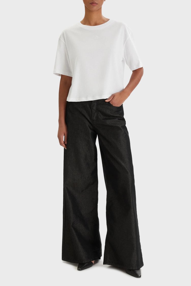 Armani Exchange Pamuklu Regular Fit Logolu Bisiklet Yaka Bayan T Shirt XW001836 AF10356 U0002 BEYAZ - Armani Exchange (1)