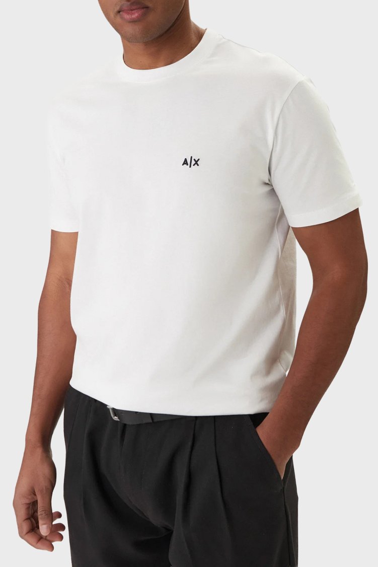 Armani Exchange Pamuklu Regular Fit Logolu Bisiklet Yaka Erkek T Shirt XM001568 AF10358 U0009 BEYAZ - Armani Exchange