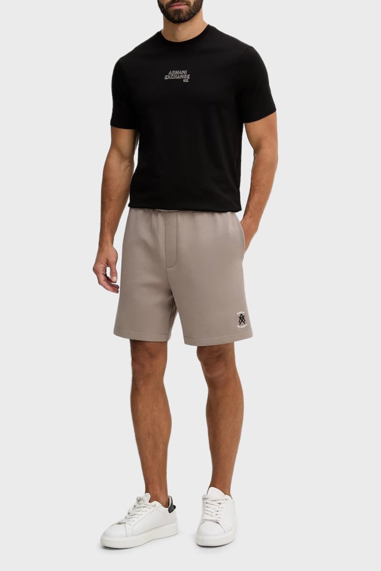 Armani Exchange Pamuklu Regular Fit Logolu Bisiklet Yaka Erkek T Shirt XM001784 AF10356 UC001 SİYAH - Armani Exchange (1)