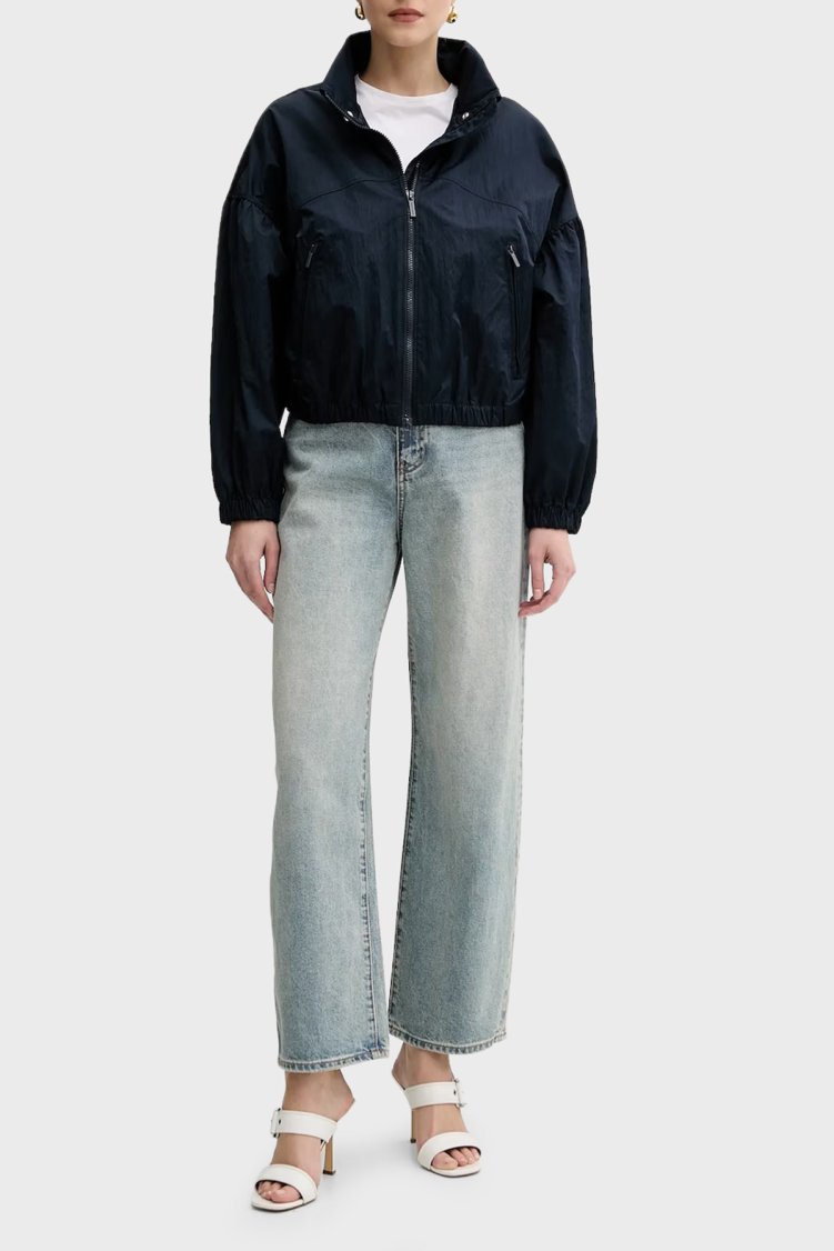Armani Exchange Pamuklu Relaxed Fit Yüksek Bel Düz Paça Jeans Bayan Kot Pantolon XW000100 AF10869 MB001 Buz Mavi - Armani Exchange (1)