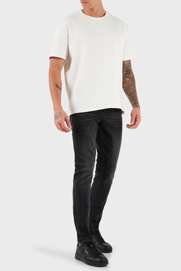 Armani Exchange Pamuklu Skinny Fit Normal Bel Jeans Erkek Kot Pantolon XM000070 AF1 9777 M8088 GRİ - Armani Exchange
