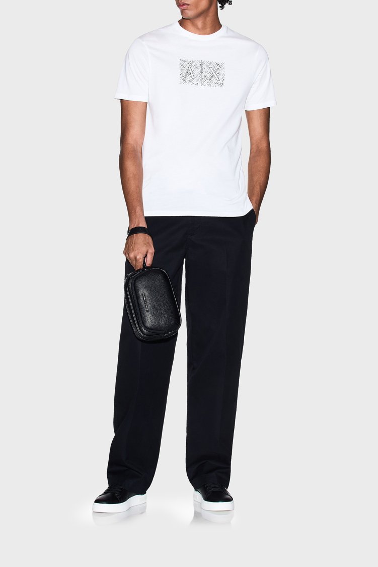 Armani Exchange Pamuklu Slim Fit Bisiklet Yaka Erkek T Shirt XM002784 AF10356 U0009 BEYAZ - Armani Exchange (1)