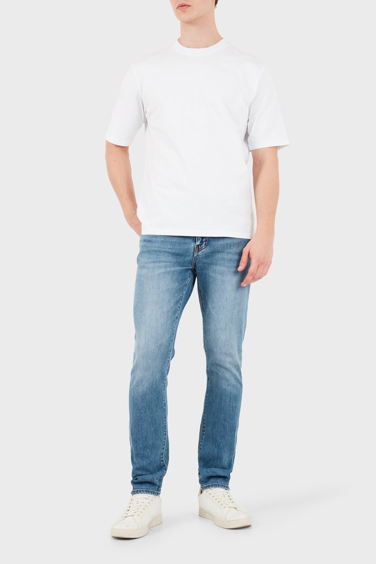 Armani Exchange Pamuklu Slim Fit Dar Paça Jeans Erkek Kot Pantolon XM000070 AF28150 MB002 Lacivert - Armani Exchange (1)