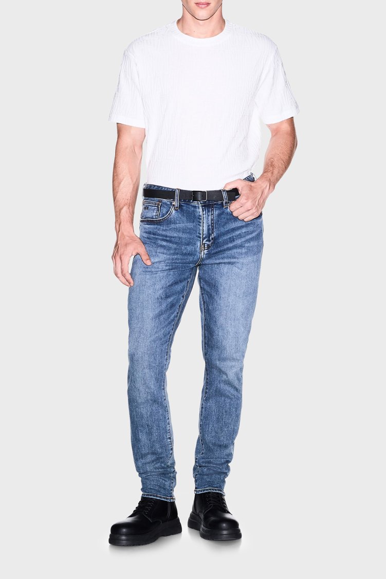 Armani Exchange Pamuklu Slim Fit Normal Bel Dar Paça Jeans Kadın Kot Pantolon XM000070 AF28744 MB002 Lacivert - Armani Exchange (1)