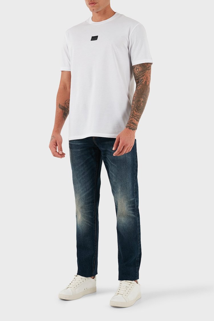 Armani Exchange Pamuklu Slim Fit Normal Bel Düz Paça Esnek Jeans Erkek Kot Pantolon XM000049 AF18810 MB001 MAVİ - Armani Exchange (1)