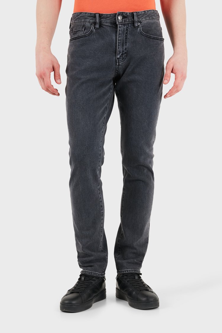 Armani Exchange Pamuklu Slim Fit Normal Bel Jeans Erkek Kot Pantolon XM000070 AF22558 M8013 KOYU GRİ - Armani Exchange