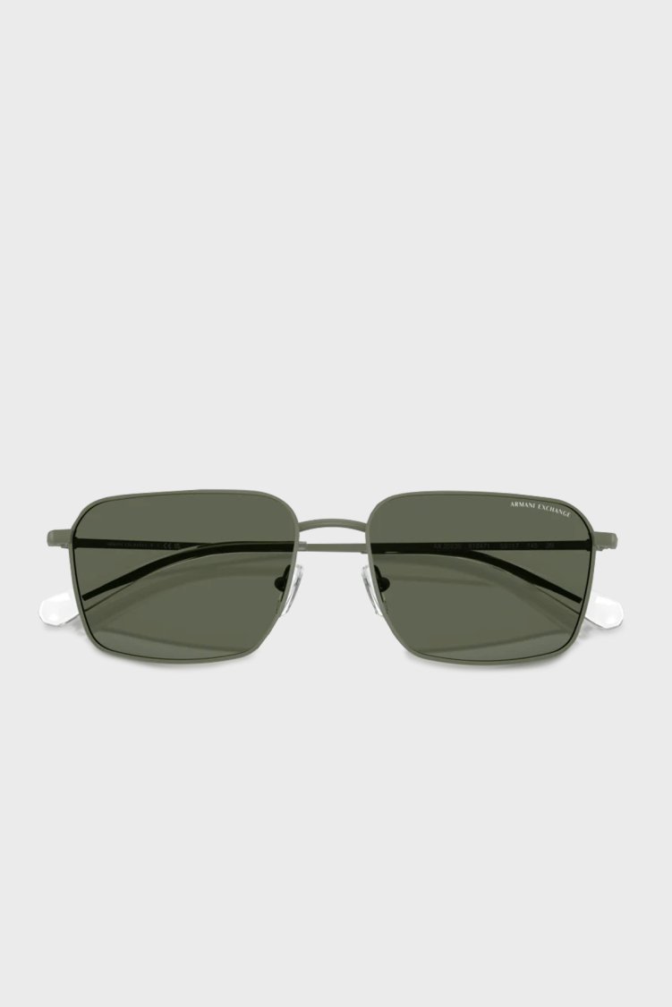 Armani Exchange Polikarbon Dikdörtgen Güneş Erkek Gözlük 0AX2053S 612471 57 Mat Yeşil-Koyu Yeşil - Armani Exchange (1)