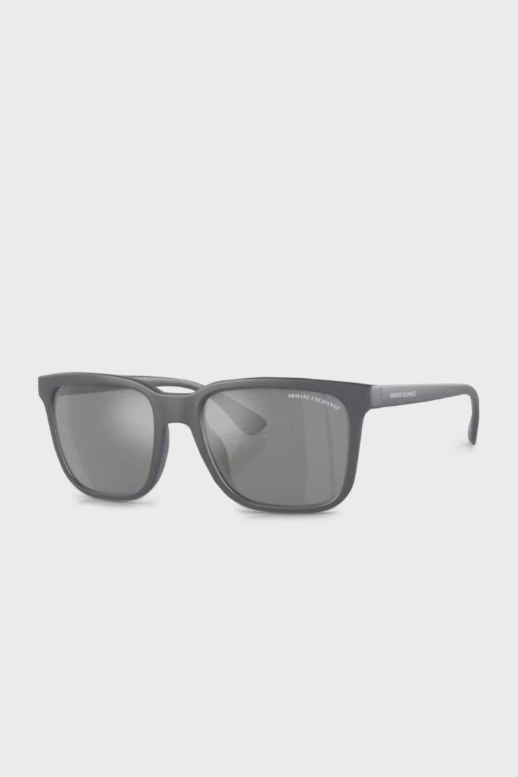 Armani Exchange Polikarbon Güneş Erkek Gözlük 0AX4112SU 8294Z3 55 Mat Gri-Gri Ayna Gümüş - Armani Exchange (1)