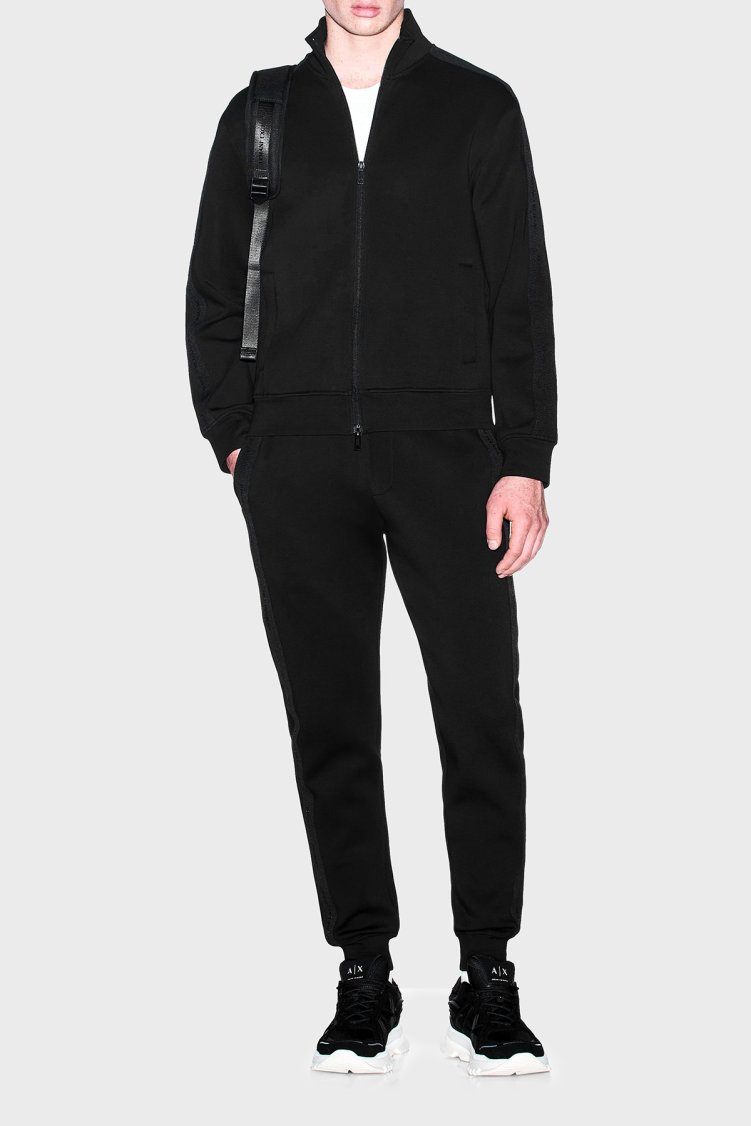 Armani Exchange Regular Fit Belden Bağlamalı Lastikli Paça Erkek Pantolon XM003145 AF13047 UC001 Siyah - Armani Exchange (1)