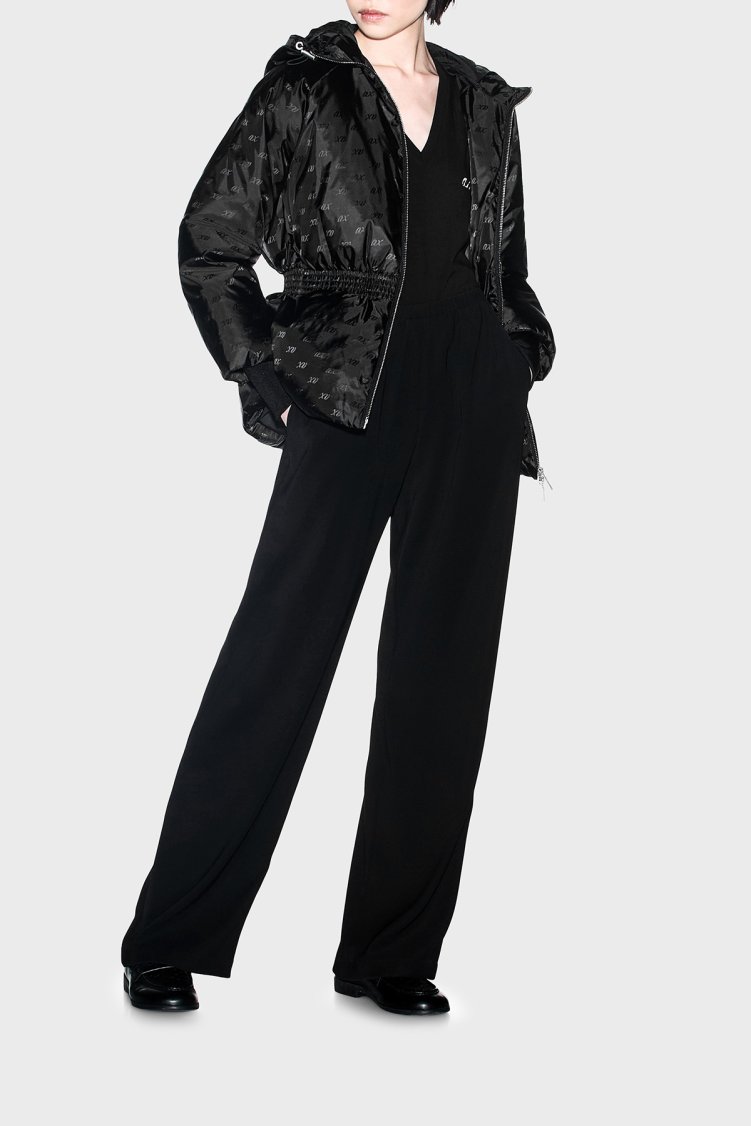 Armani Exchange Regular Fit Büzmeli Bel Detaylı Kapüşonlu Kadın Ceket XW002434 AF26068 FC241 Siyah - Armani Exchange (1)