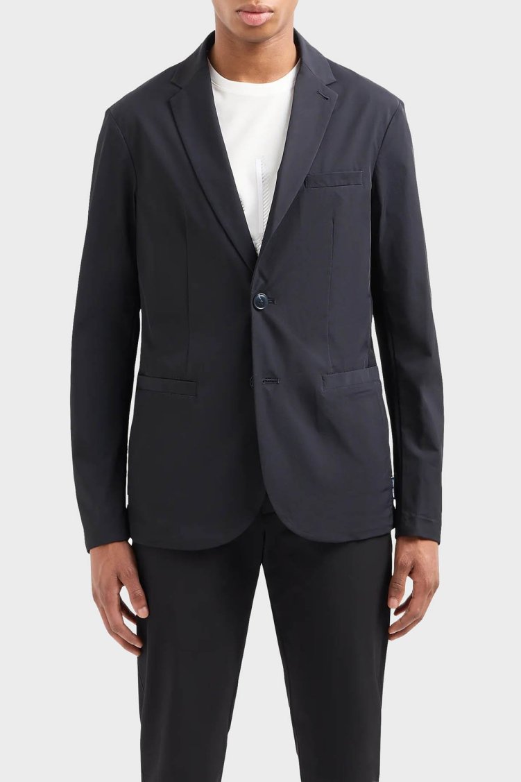 Armani Exchange Regular Fit Düğmeli Blazer Erkek Ceket 8NZG49 ZNYZZ 1583 LACİVERT - Armani Exchange