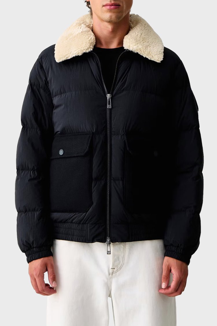 Armani Exchange Regular Fit Kapitoneli Klasik Yaka Erkek Mont XM003325 AF27210 UB101 Lacivert - Armani Exchange