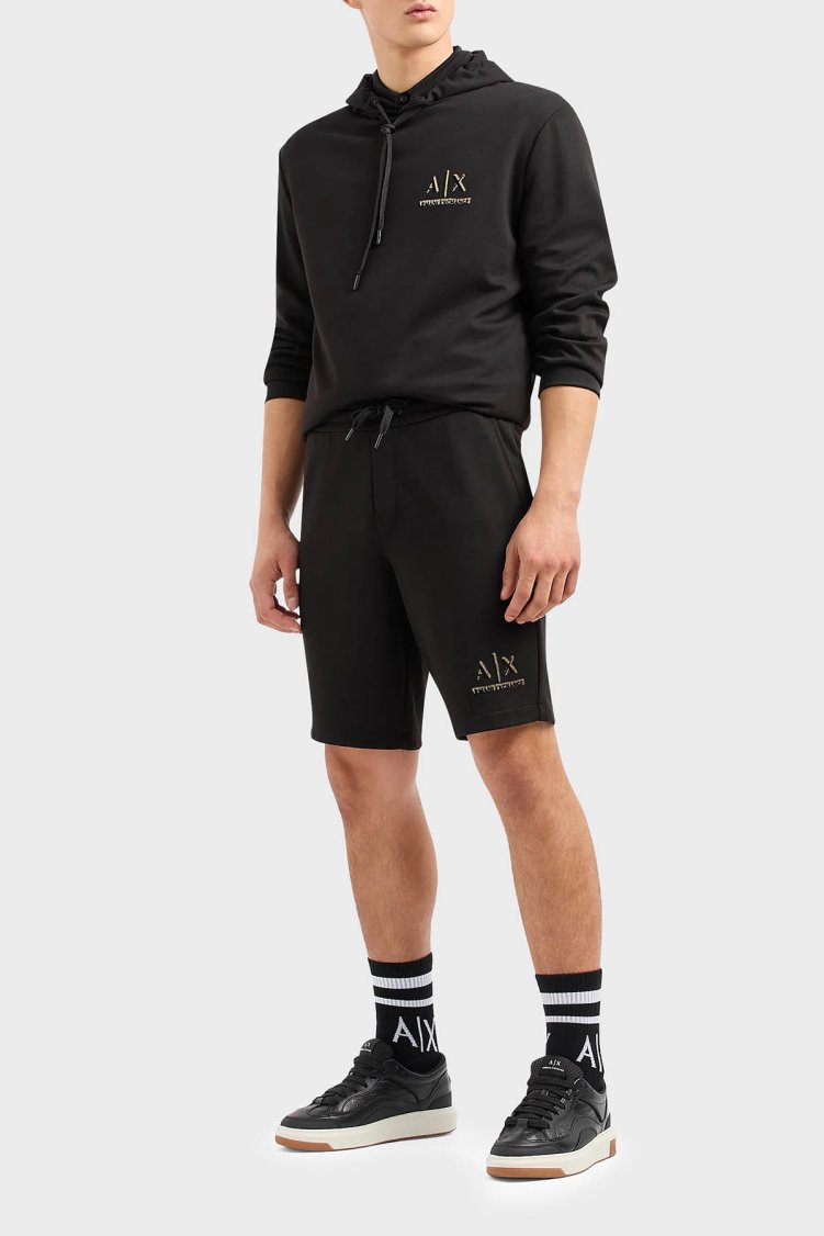 Armani Exchange Regular Fit Kapüşonlu Erkek Sweat 3DZMSB Z9N1Z 1200 SİYAH - Armani Exchange (1)