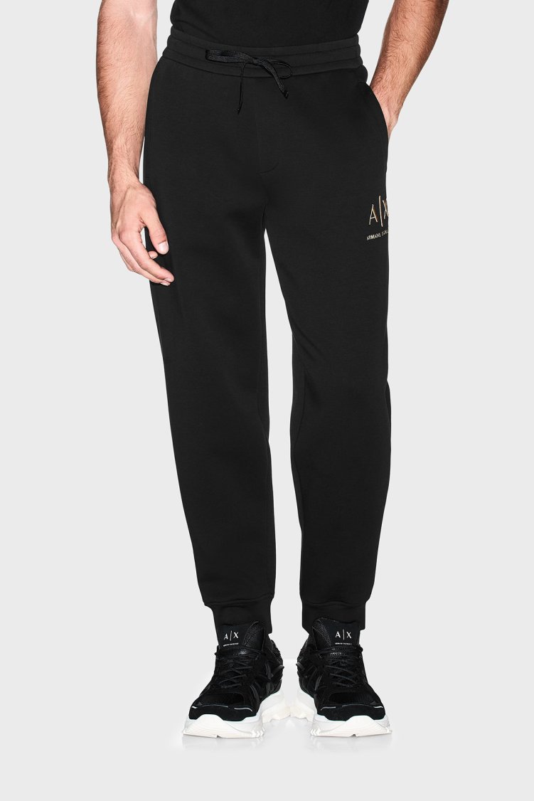 Armani Exchange Regular Fit Lastikli Paça Erkek Pantolon XM003553 AF20150 UC001 Siyah - Armani Exchange