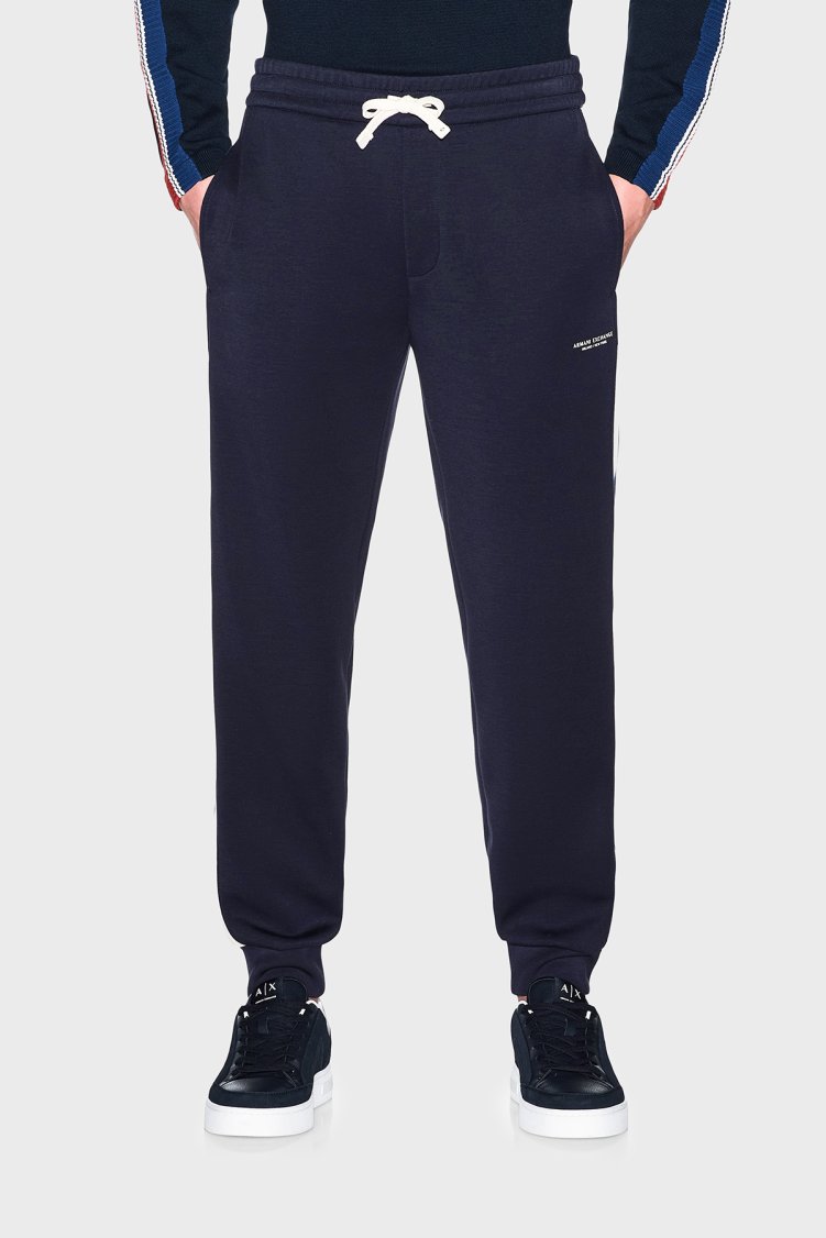 Armani Exchange Regular Fit Lastikli Paça Jogger Erkek Pantolon XM002893 AF19936 UB101 Lacivert - Armani Exchange
