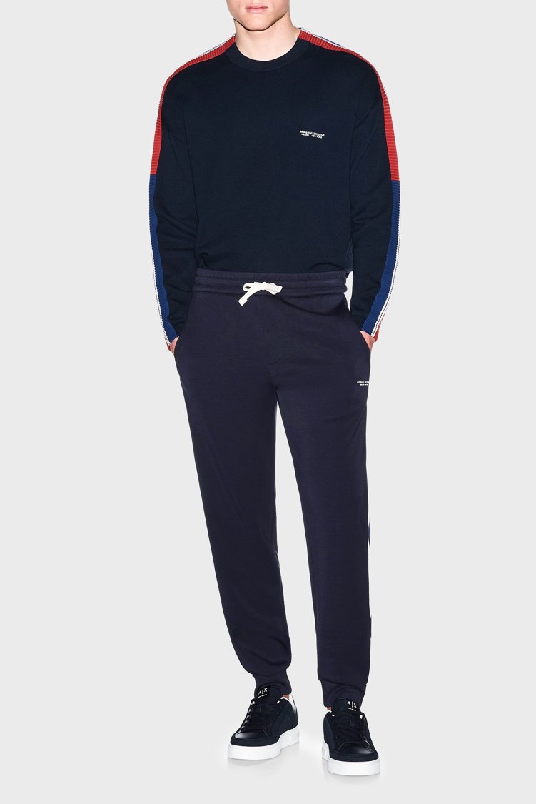 Armani Exchange Regular Fit Lastikli Paça Jogger Erkek Pantolon XM002893 AF19936 UB101 Lacivert - Armani Exchange (1)