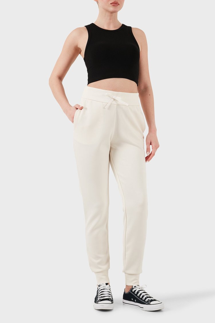 Armani Exchange Regular Fit Normal Bel Ribanalı Paça Bayan Pantolon XW000507 AF12819 U1003 EKRU - Armani Exchange (1)
