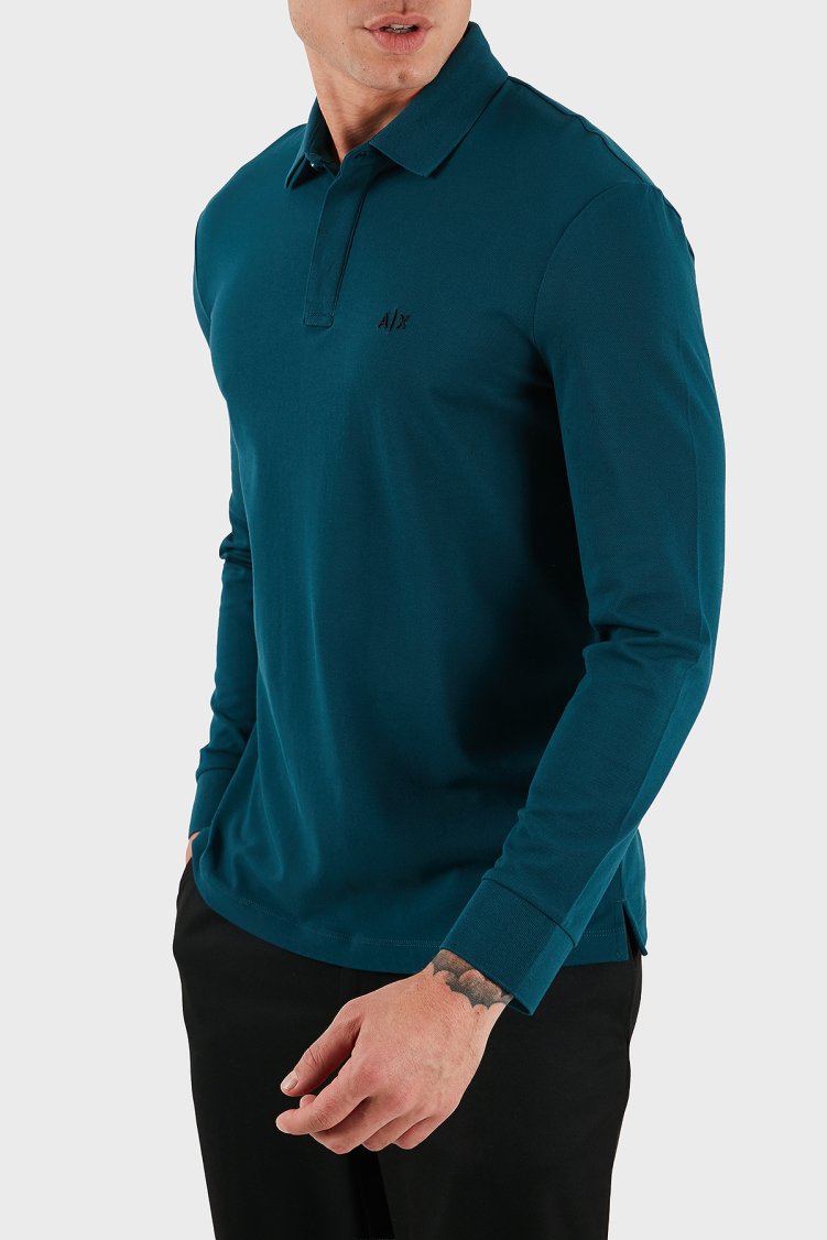 Armani Exchange Regular Fit Pamuklu Logolu Erkek Polo Yaka Sweat XM001288 AF17321 UB022 PETROL - Armani Exchange (1)