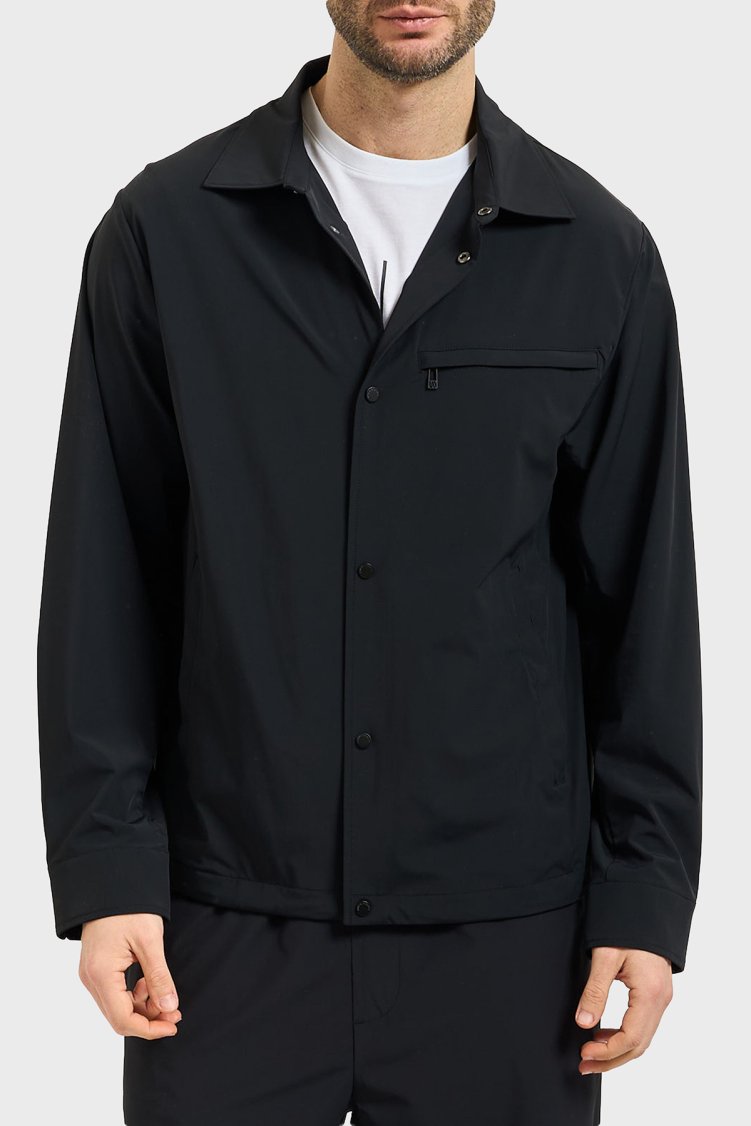Armani Exchange Relaxed Fit Klasik Yaka Düğmeli Erkek Ceket XM002818 AF22572 UC001 SİYAH - Armani Exchange