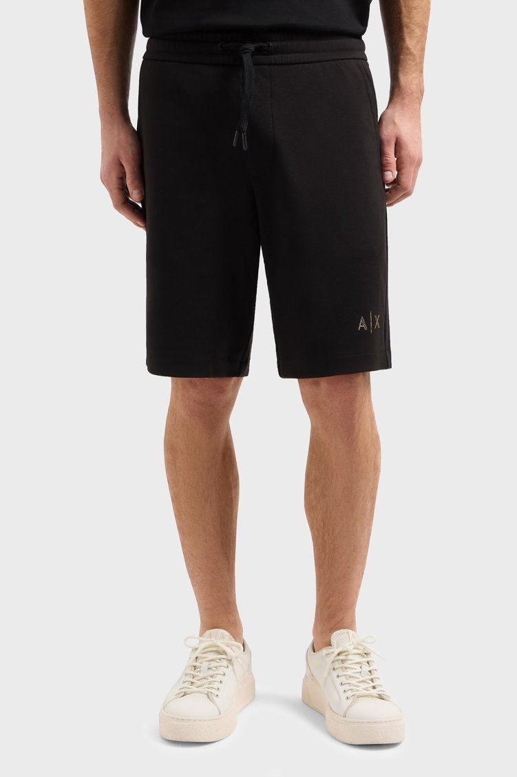 Armani Exchange Relaxed Fit Lastikli Bel Logolu Erkek Short XM000334 AF12269 UC001 SİYAH - Armani Exchange