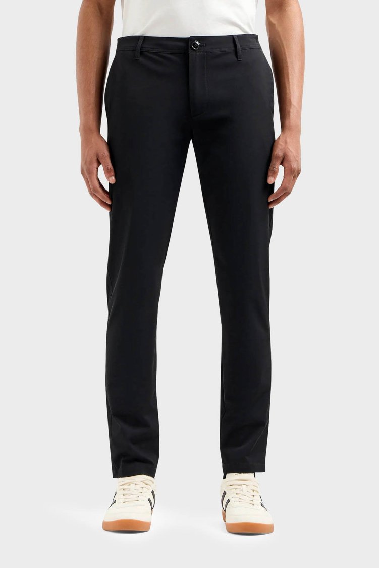 Armani Exchange Slim Fit Daralan Paça Klasik Erkek Pantolon 8NZP49 ZNYZZ 1200 SİYAH - Armani Exchange