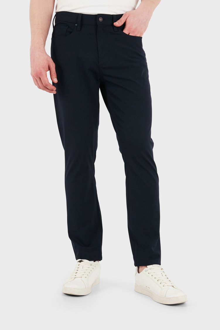 Armani Exchange Slim Fit Normal Bel Jeans Erkek Kot Pantolon XM000070 AF25462 UB101 LACİVERT - Armani Exchange