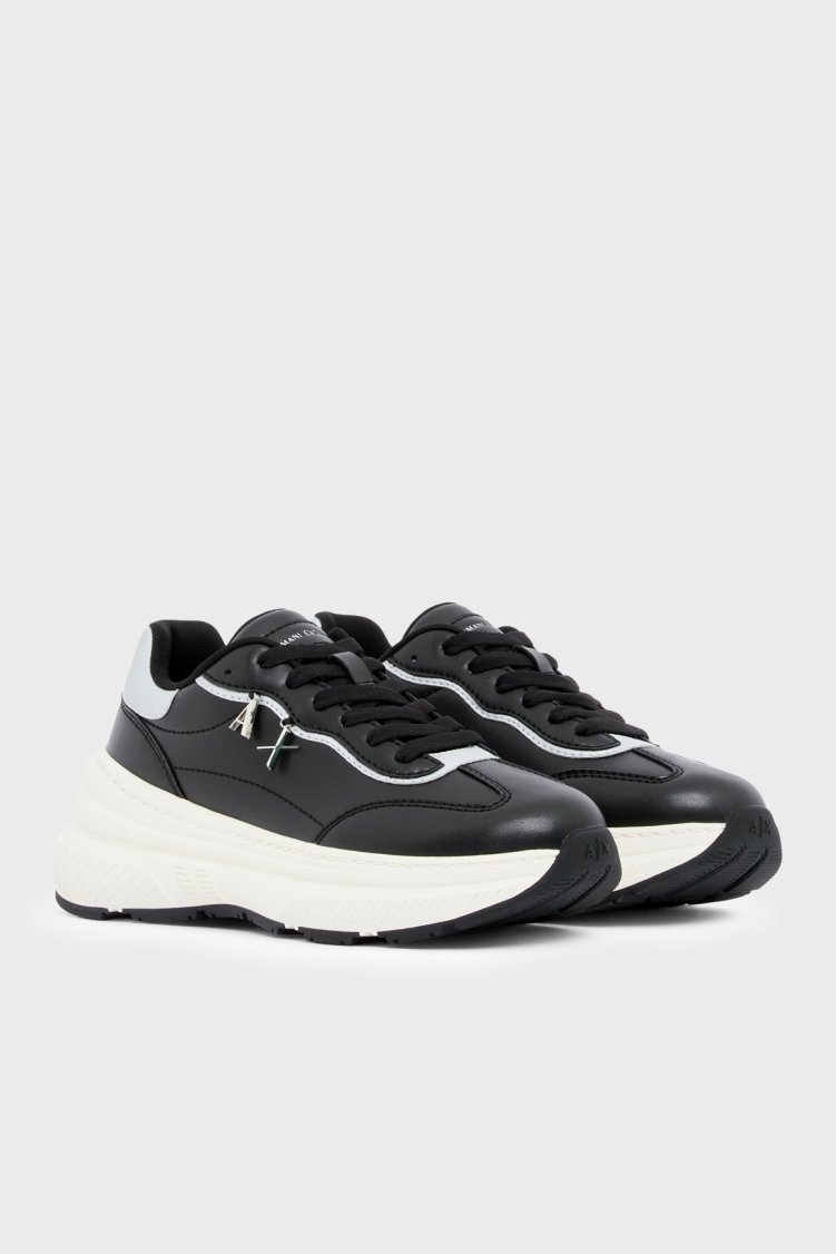 Armani Exchange Sneaker Kadın Ayakkabı XW003105 AF27405 MC372 Siyah-gümüş - Armani Exchange (1)