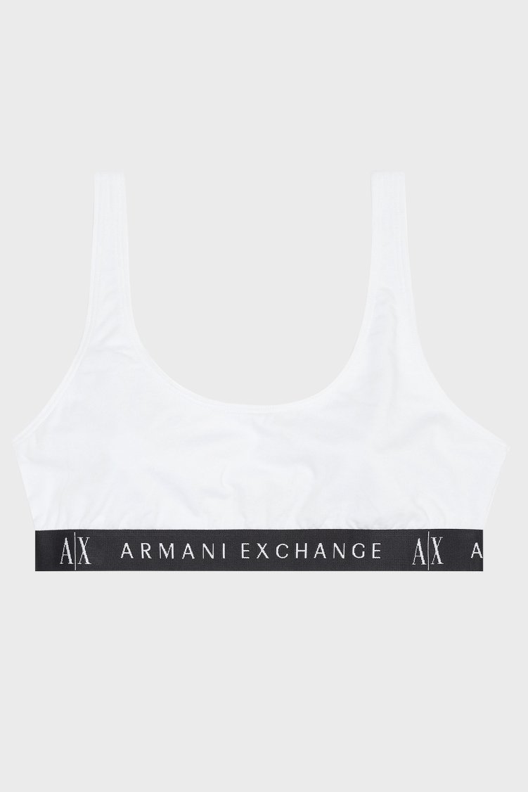 Armani Exchange Streç Pamuklu Logolu Bralet Kadın Sütyen 947029 CC502 00010 BEYAZ - Armani Exchange (1)