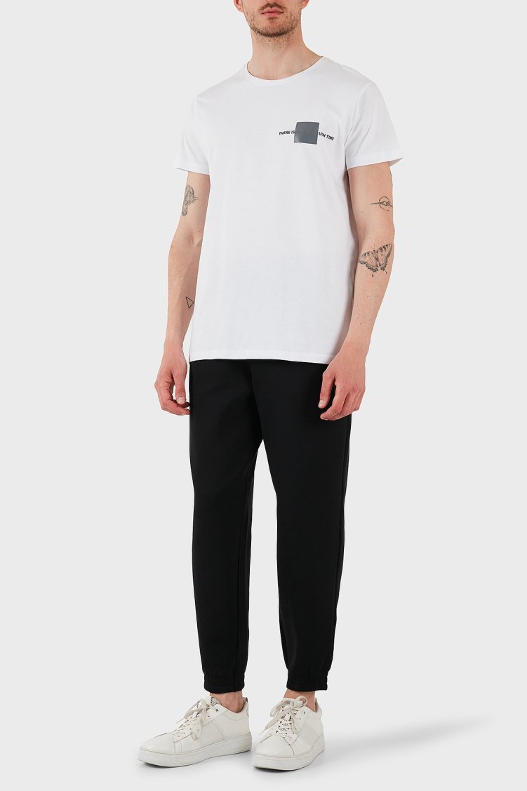 Armani Exchange Streç Pamuklu Regular Fit Normal Bel Lastikli Paça Jogger Erkek Pantolon XM000516 AF13047 MC105 SİYAH - Armani Exchange (1)