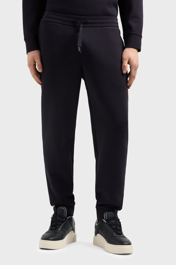 Armani Exchange Streç Pamuklu Regular Fit Normal Bel Ribanalı Paça Jogger Erkek Pantolon XM000373 AF10818 UB101 LACİVERT - Armani Exchange (1)