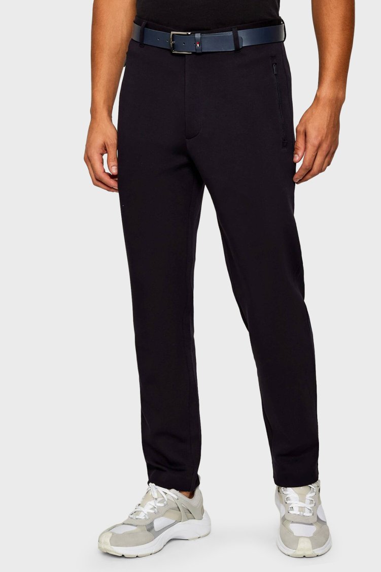 Armani Exchange Streç Pamuklu Regular Fit Orta Bel Düz Paça Erkek Pantolon XM001302 AF10818 UB101 LACİVERT - Armani Exchange