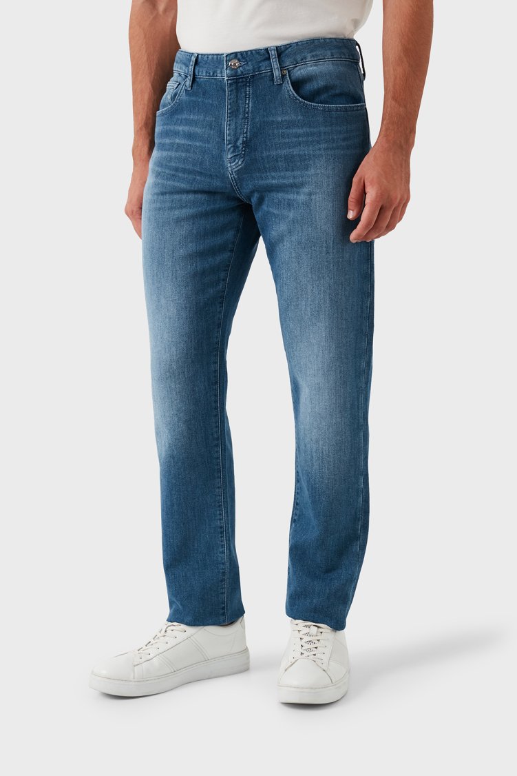Armani Exchange Streç Pamuklu Slim Fit Jeans Erkek Kot Pantolon 3DZJ13 Z1TTZ 25EV MAVİ - Armani Exchange